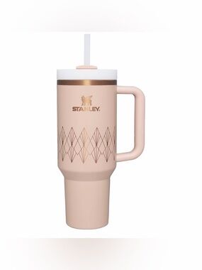 NEW Genuine STANLEY Quencher H2.0 Tumbler Flowstate 40 oz Blush Gloss Deco